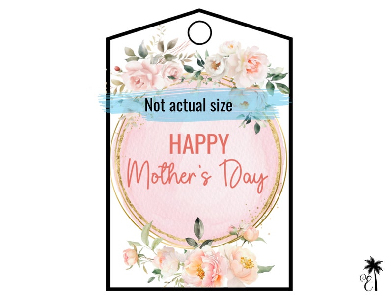 Mothers Day Gift Tag, Hang tag for Mom, 1st Mothers Day, Printable Happy Mothers Day Tags, Round tags for Mothers Day Mason Jar Topper image 8