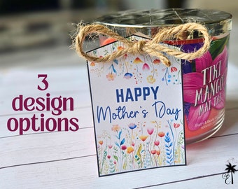 Mothers Day Gift Tag, Hang tag for Mom, 1st Mothers Day, Printable Happy Mothers Day Tags, Round tags for Mothers Day Mason Jar Topper