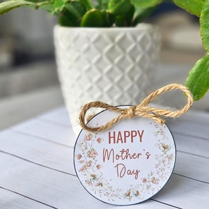 Mothers Day Gift Tag, Hang tag for Mom, 1st Mothers Day, Printable Happy Mothers Day Tags, Round tags for Mothers Day Mason Jar Topper image 7