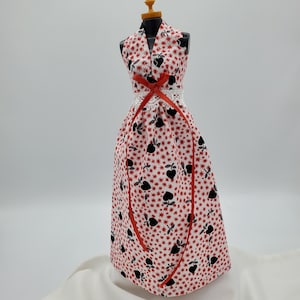 1970s Style Doll Sundress: Handmade Halter Dress for 11.5 inch Fashion Doll