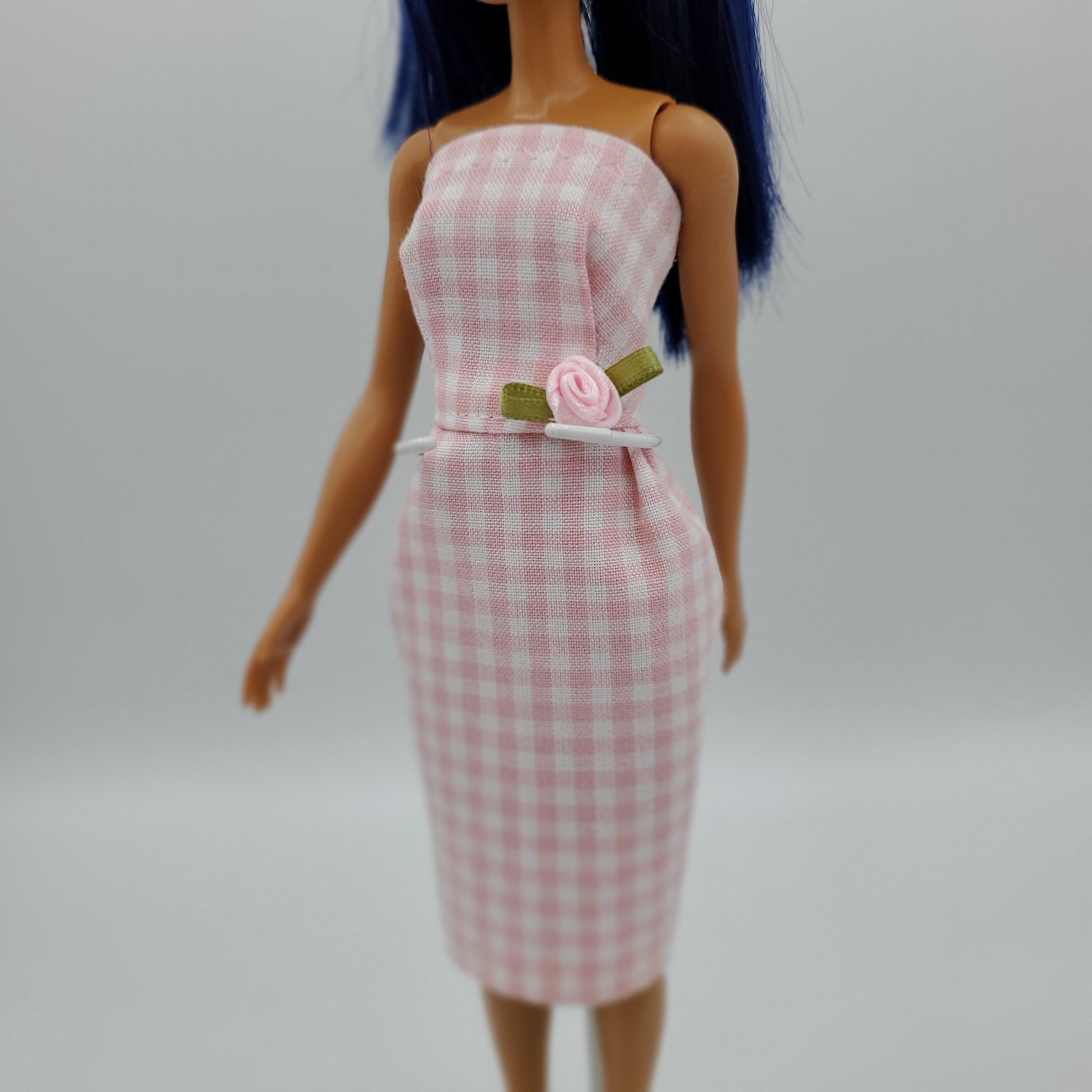 Barbie Pink Checker Dress - Etsy