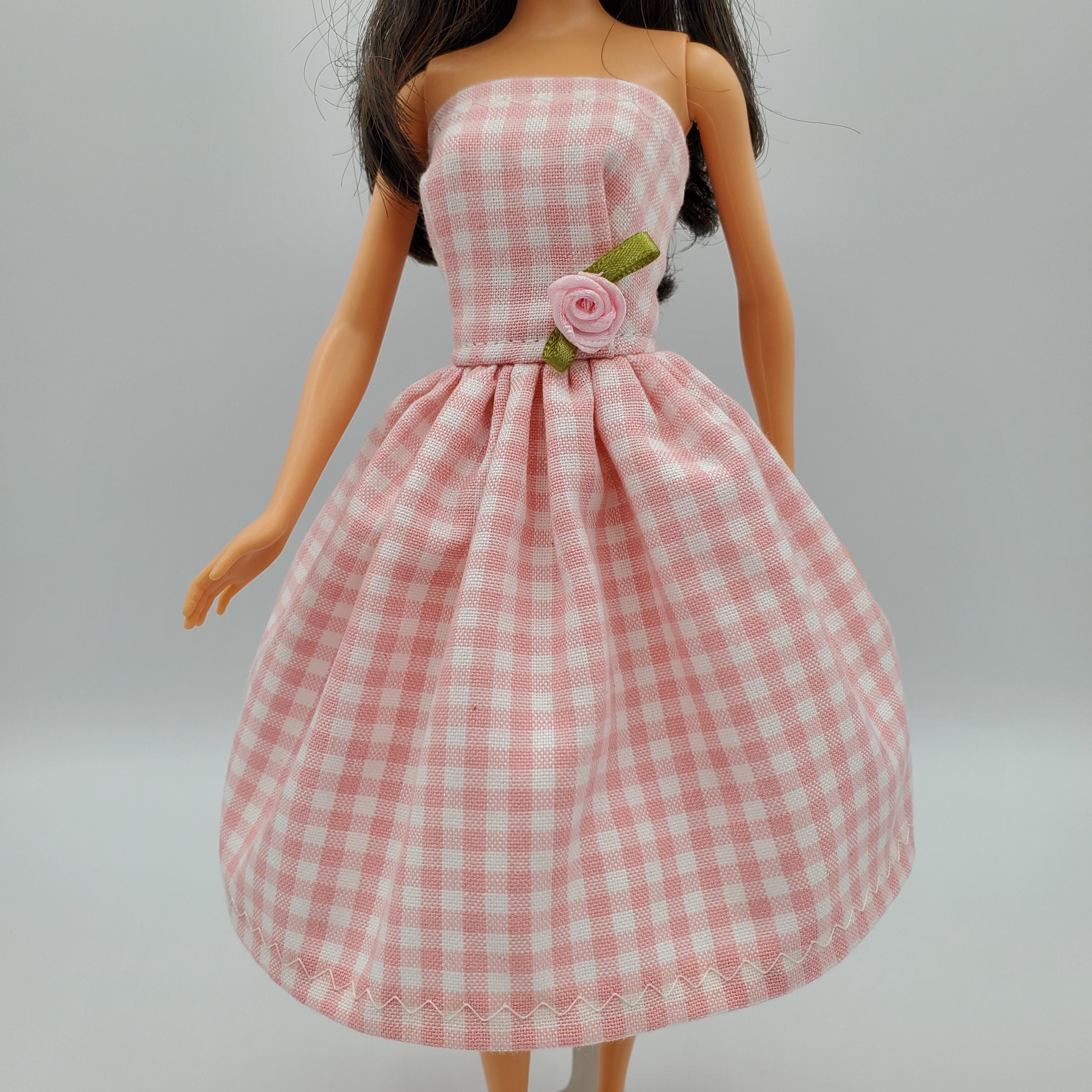Barbie Doll Pink Gingham Dress - Etsy