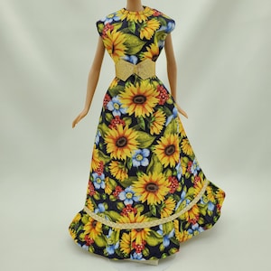 1970s Style Doll Sundress: Handmade Fashion Doll Clothes