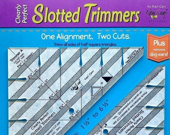 Clearly Perfect Slotted Trimmers by New Leaf Stitches- Quilting Tool for Fabric