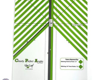 Clearly Perfect Angles - Sewing Tool / Notion for Sewing Straight Lines with Ease - Clings to Smooth Sewing Surface