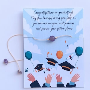 Graduation Gift, Graduation Greeting Card, Stackable Bracelets, Exam Gift