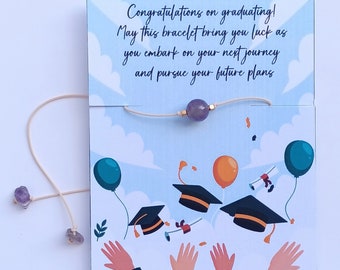 Graduation Gift, Graduation Greeting Card, Stackable Bracelets, Exam Gift