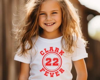 Kids Clark Fever 22 Jersey Shirt Womens basketbal Unisex T-shirt Indiana Fan Tee