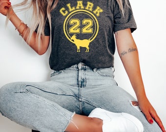 Clark 22 Goat Shirt Jersey Championship Basketball Tshirt Vintage Retro Unisex Adult Iowa Fan Shirt