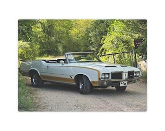 Amerikanisches Muskelauto auf Leinwand - Vintage Car Wandkunst, Oldtimer-Dekoration für Auto-Enthusiasten & Geschenkidee