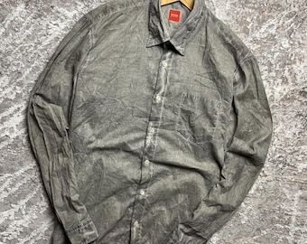 Camisa naranja con logo grande de Hugo Boss