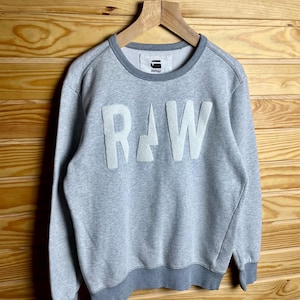 G Star Raw Men Sweatshirt Size S Big Logo