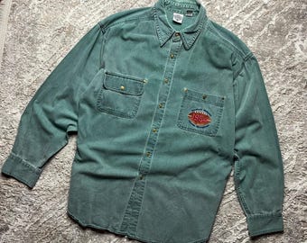 Camisa con botones de Disney de rugby vintage de 1994