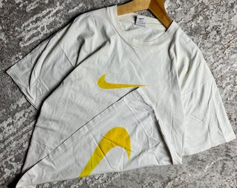 Vintage Nike doble grande Swoosh camiseta