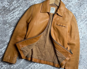 Vintage Timberland Leather Jacket, Size L-XL, Blouson/bomber