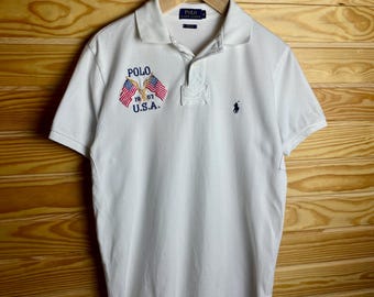 ポロ ラルフローレン ヴィンテージ レトロ USA フラッグ Tシャツ 