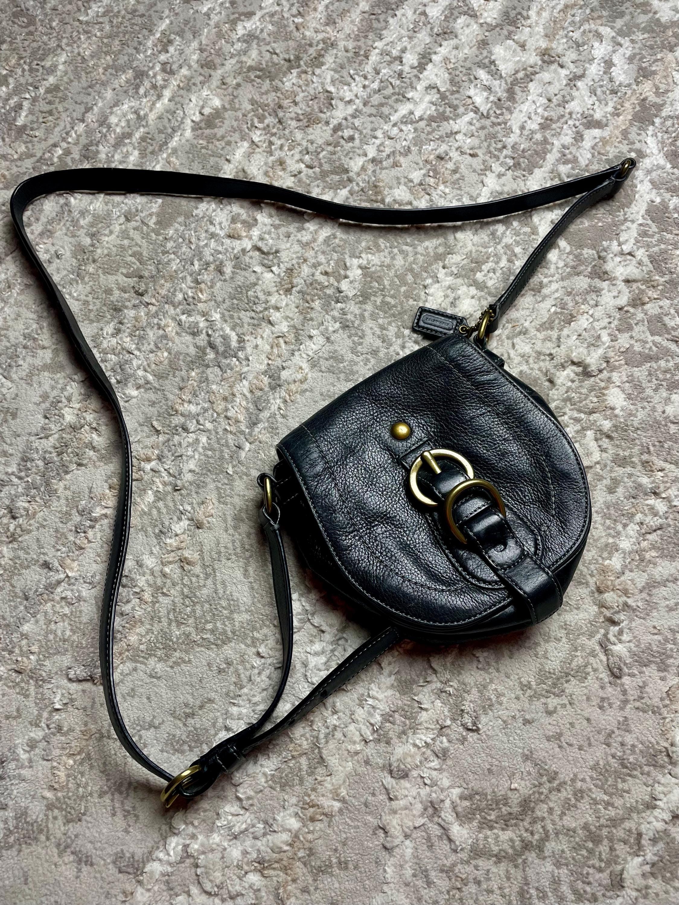 Vintage COACH Legacy Leather Garcia Mini Black Crossbody Pouch 