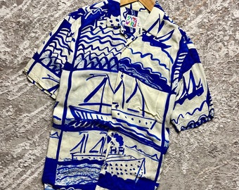 RARA camisa vintage hawaiana James World