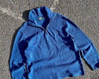 Suéter vintage con cremallera 3/4 de Polo Ralph Lauren