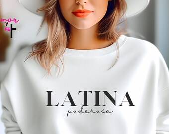 Latina Poderosa Sweater, Soy Latina Sweater, Latina Sweater, Latina Girl Sweater, Cute Latina Sweater, Poderosa, Unica, Bella, Educada