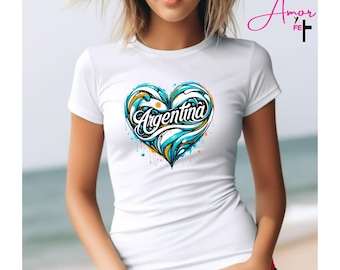 Shirt Argentinië, T-shirt Argentijns meisje, Vamos Argentina, Argentijns shirt, Argentijnse kleding, Argentina Pride, shirt Argentijns voetbalteam