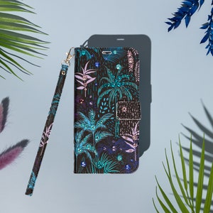 Hawaiian iPhone Wallet Case: Handcrafted Swarovski Crystal Phone Case