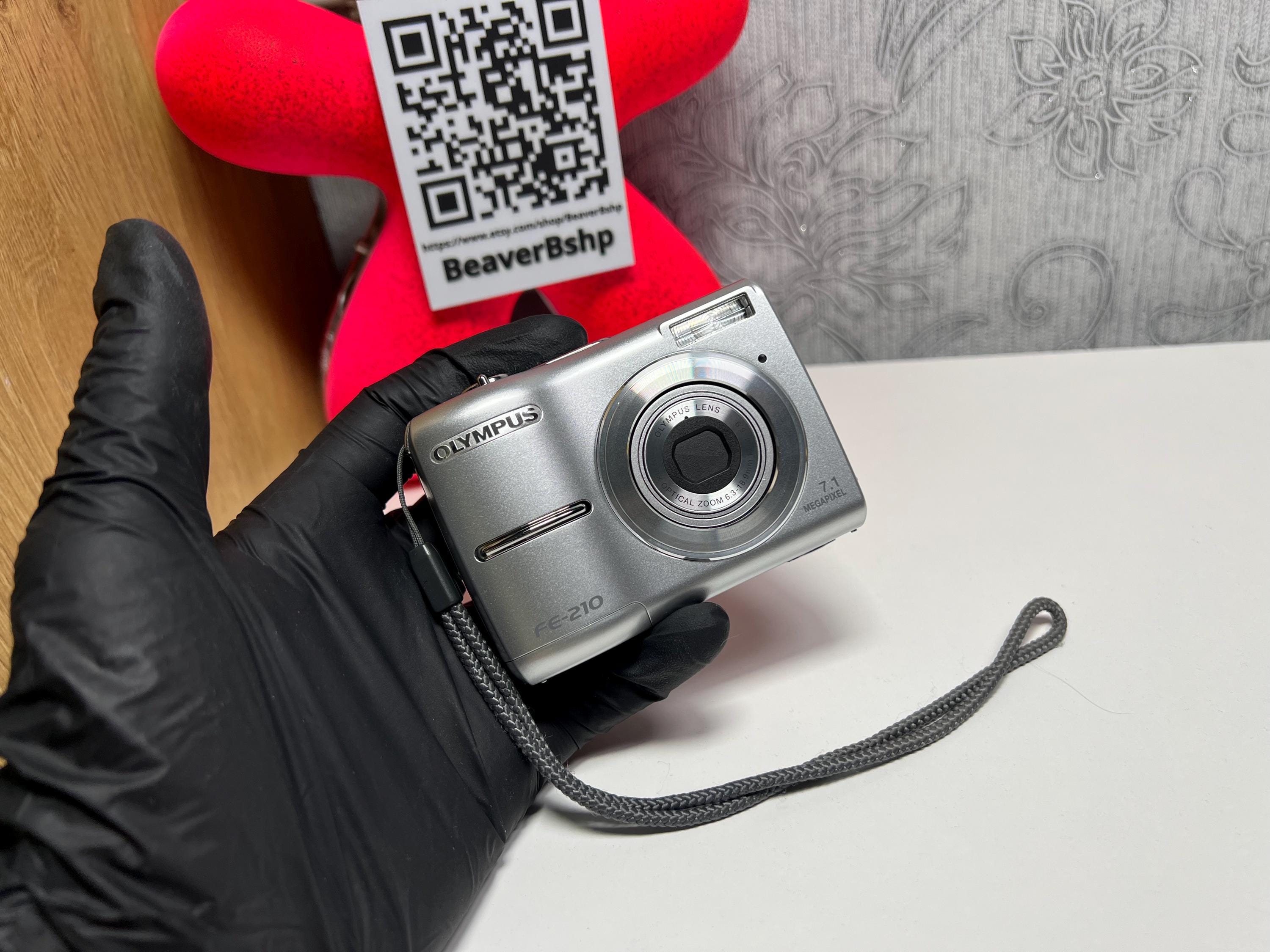 Olympus FE-210 Digital Camera 7.1MP 3x Optical Zoom - Silver Y2K