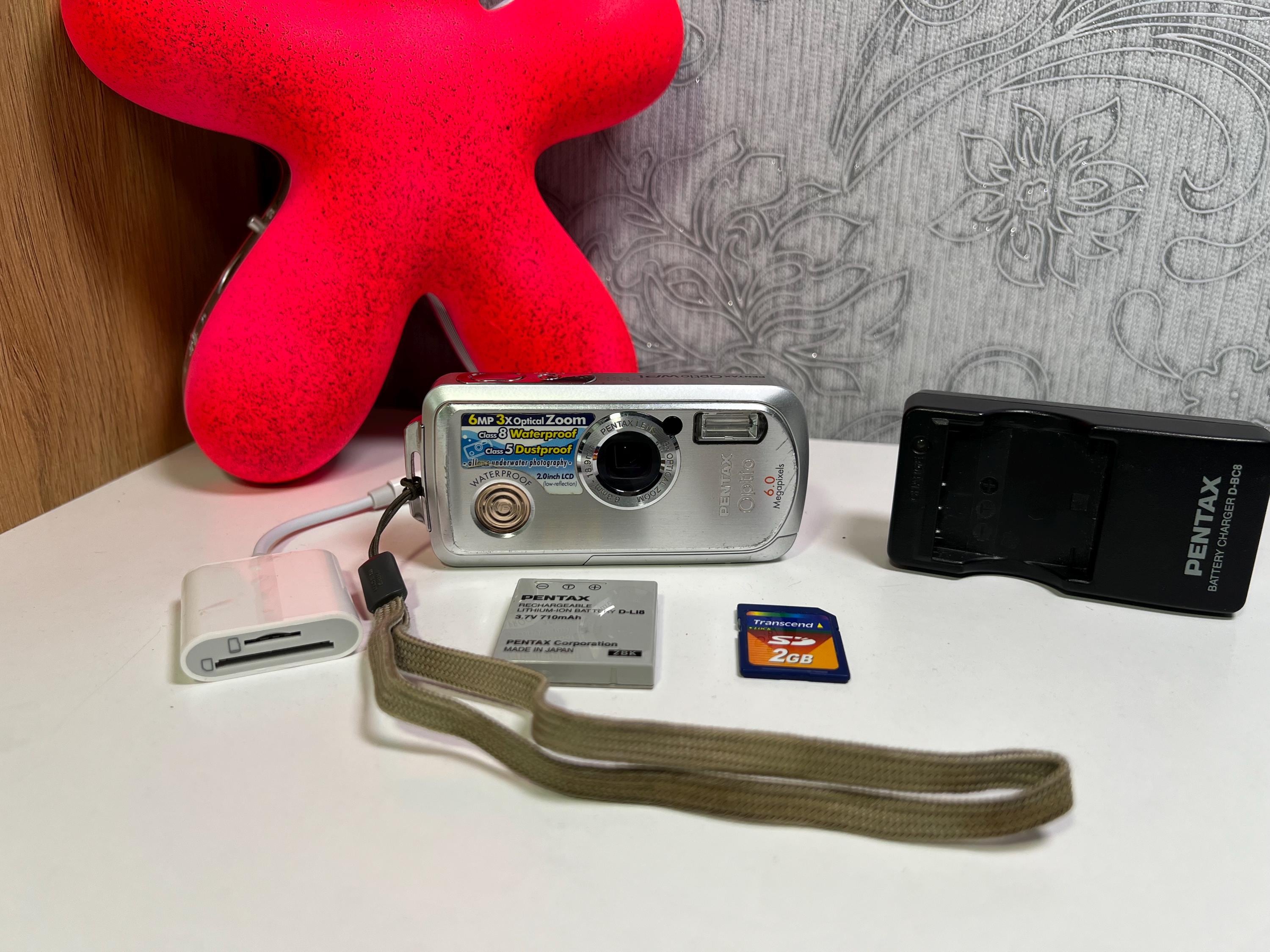 PENTAX Optio Wpi 6.0MP Digital Camera 3x Zoom - Silver Y2K Vintage