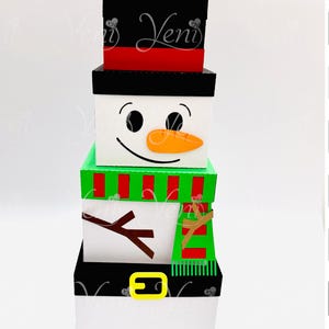 Stapelbare Schneemann Big Box - Digitale Datei - Studio und svg