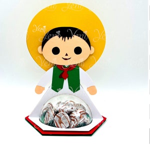 MET openende deur Mexican Boy snoephouder – voor bol van 8 cm / 3,15” – digitale bestanden – svg-studio