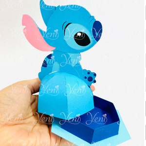 Avec boîte mignon porte-bonbons Stitch - fichiers numériques - svg - studio
