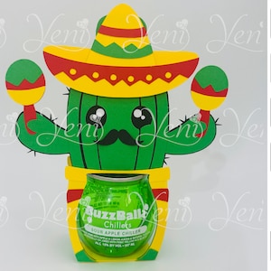 Cactus Buzzballz houder - SVG (cricut of scanandcut)-studiobestand (silhouet) voor/digitaal bestand