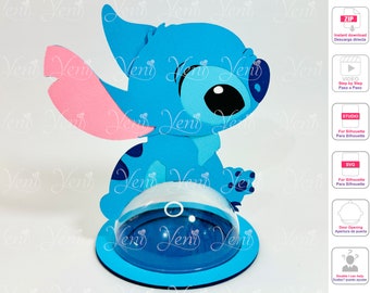 WITH Opening Door Stitch candy holder - For 8cm / 3.15” Sphere - Digital Files  - svg -studio