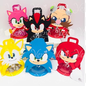 Porta caramelos Blue Hedgehog Pack - Para esfera de 8 cm / 3,15” - Archivo de corte digital - Archivos svg y de estudio