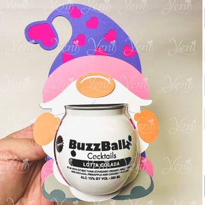 Gnome Buzzballz holder - SVG (cricut or scanandcut)- Studio (Silhouette) file for / Digital File