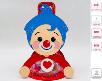 Clow Plim Plim candy holder - For 8cm / 3.15” Sphere - Digital Files  - svg -studio