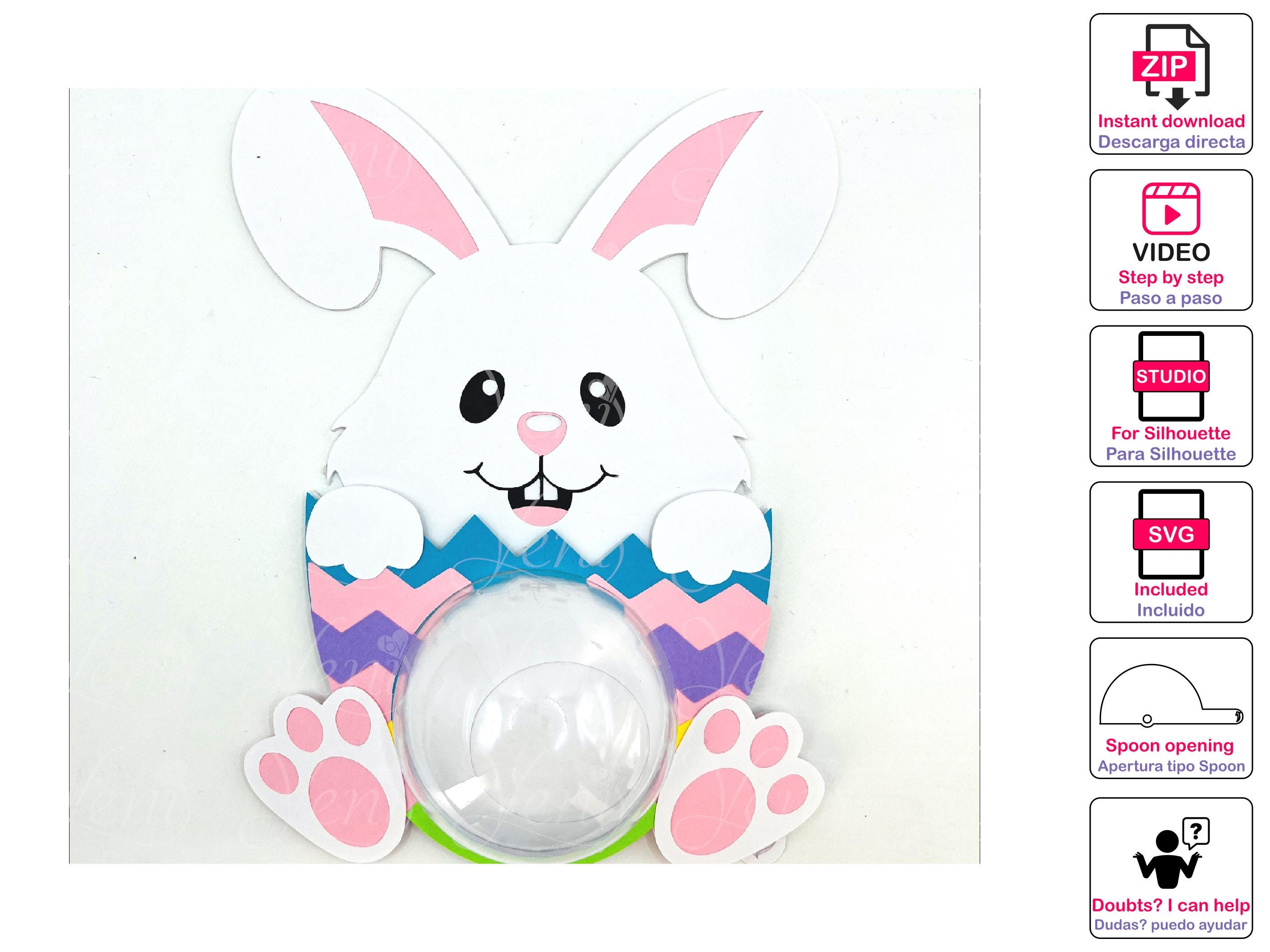 Easter Bunny Candy Holder SVG: Spoon Mechanism, Digital Files - Etsy
