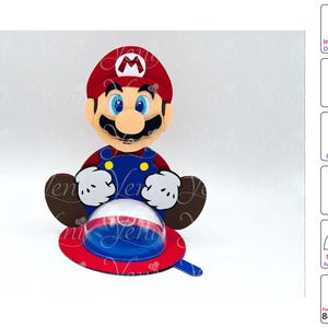 COM Mecanismo Sorriso Porta-doces Mario Bros - Para Esfera de 8 cm / 3,15”