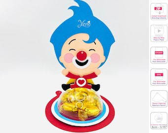 Plim Plim Candy Holder with Spoon Mechanism - 8cm Sphere (Digital Files)