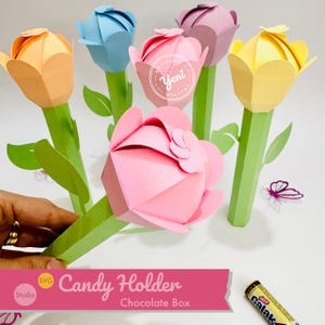 Süßigkeiten Halter Blume - Für 8 cm Kugel - Digitale Schnitt Datei - SVG und Studio Dateien
