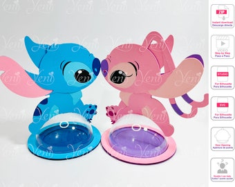 WITH Opening Door Stitch and Angel candy holder - For 8cm / 3.15” Sphere - Digital Files  - svg -studio