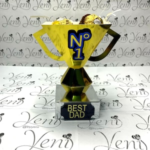 SVG (cricut ou scanandcut) - Studio (Silhouette) Troféu de Melhor Pai Base Quadrada/Arquivo Digital - Dia dos Pais