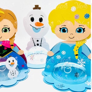 Avec mécanisme de cuillère porte-bonbons Frozen pack - pour sphère de 8 cm / 3,15" - fichiers numériques - studio svg - avec ouverture en pointillés **GRATUIT**
