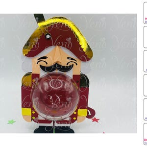 Enfeite de quebra-nozes de Natal - Enfeite de quebra-nozes 4 tamanhos - Arquivos digitais - Natal - doces - svg -studio