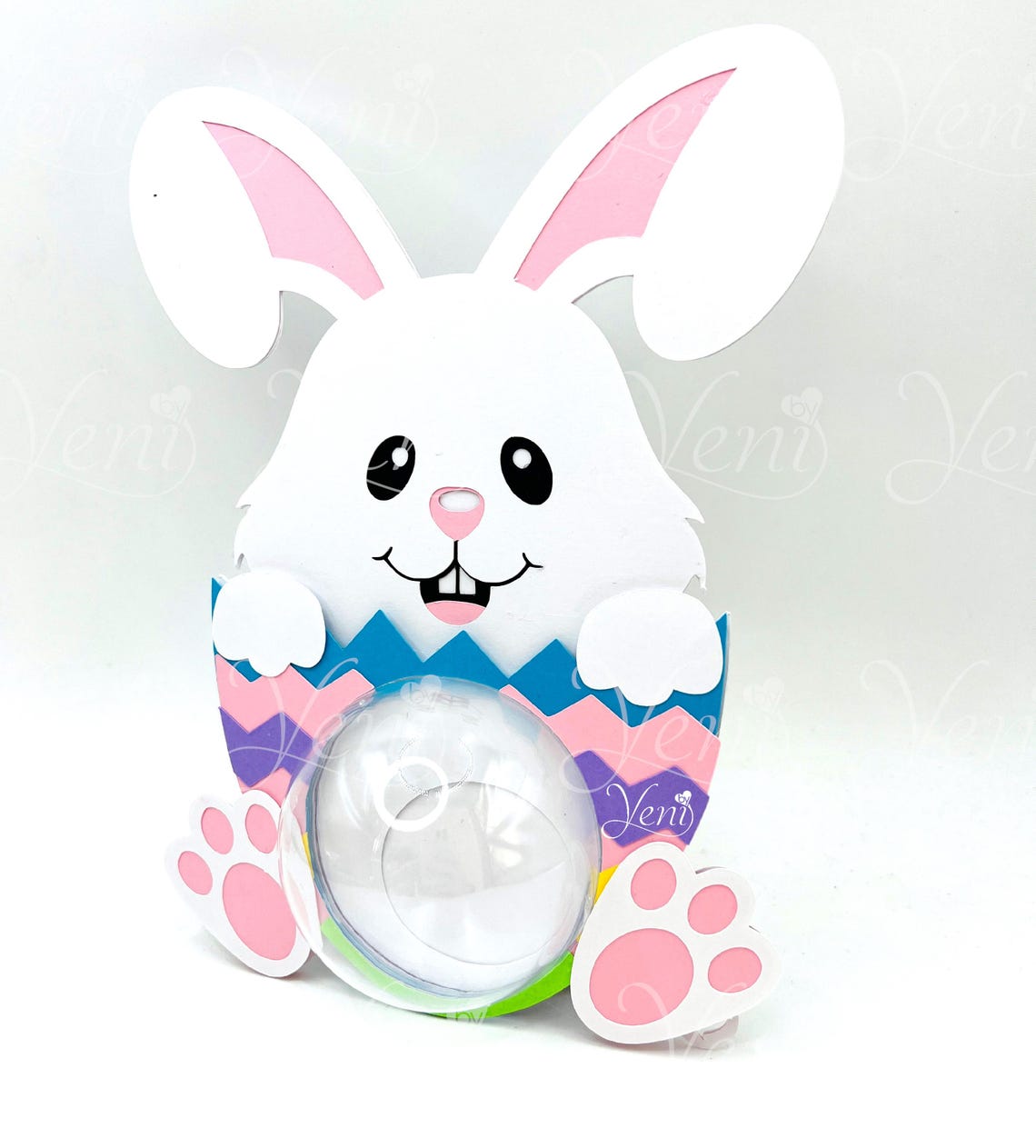 Easter Bunny Candy Holder SVG: Spoon Mechanism, Digital Files - Etsy
