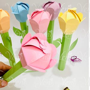 Süßigkeiten Halter Blume - Für 8 cm Kugel - Digitale Schnitt Datei - SVG und Studio Dateien
