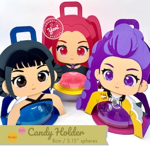 Demon Hunter Candy Holder - 8cm Sphere - SVG & Studio Cut Files (Digital Download)