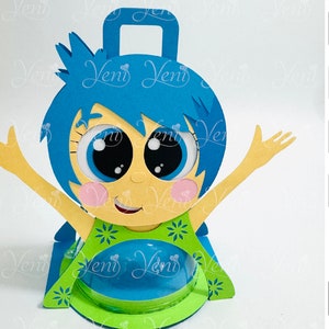 Porta caramelos Joy - Para esfera de 8 cm / 3,15" - Archivos digitales - estudio svg - Emociones