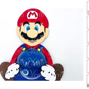 COM Mecanismo Sorriso Porta-doces Mario Bros - Para Esfera de 8 cm / 3,15”