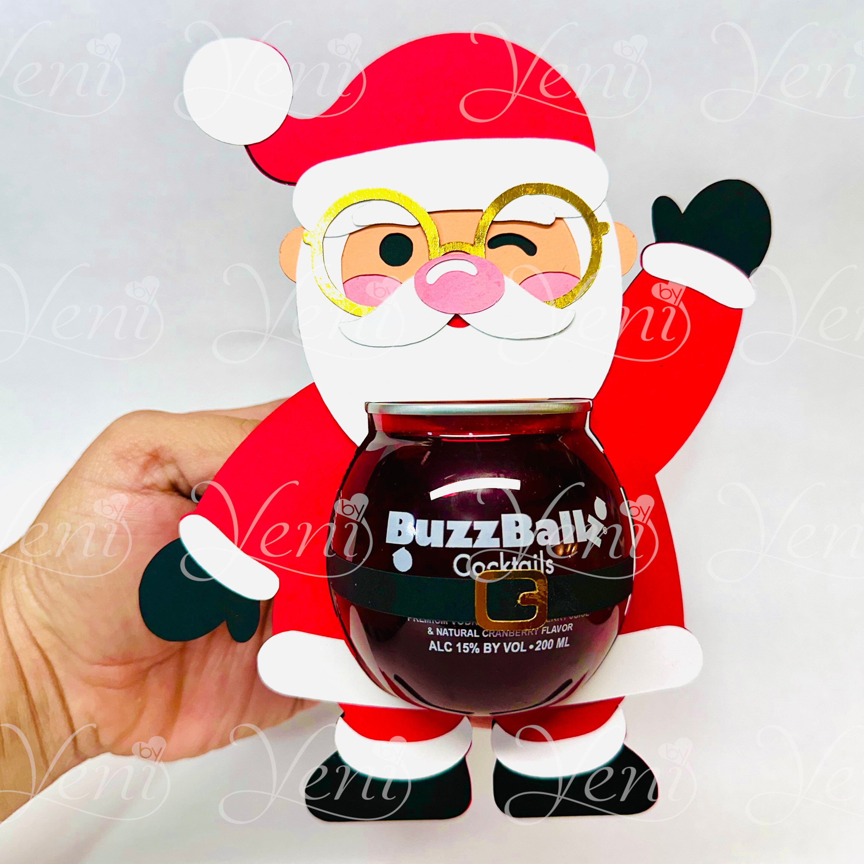 Santa Buzzballz Holder - SVG (cricut or Scanandcut)- Studio